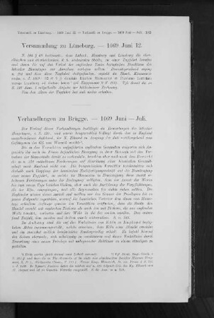 Verhandlungen zu Brügge. - 1469 Juni - Juli.