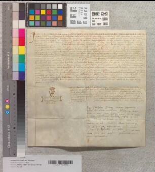 Notariatsinstrument betreffend das Testament des Christoph Schragh, Kanoniker der Kirche von St. Johann und Dionys.