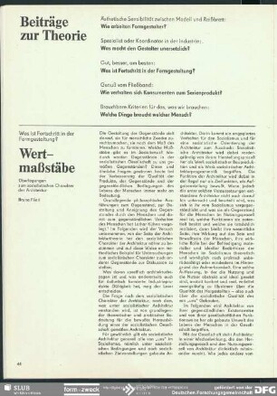 Wertmaßstäbe : Beiträge zur Theorie