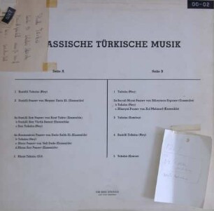 Klassische Türkische Musik (Instrumentalmusik - 9 Taksim, 7 Pesrev - 1964 und 1967 in Istanbul und Konya aufgenommen von Kurt Reinhard)