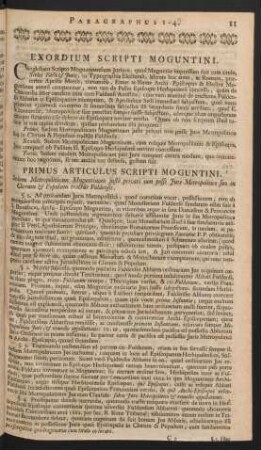 Primus Articulus Scripti Moguntini.