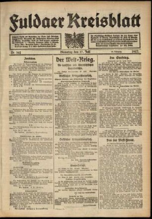 Ausgabe vom Dienstag, den 17. Juli 1917.