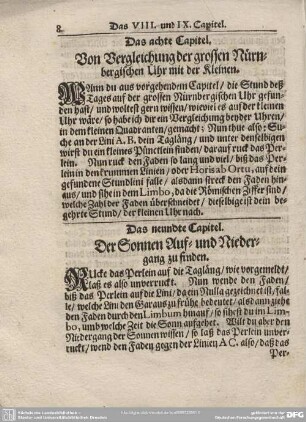 Das neundte Capitel. Der Sonne Auf- und Niedergang zu finden.