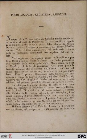 Pirro Liguori, in Latino, Ligorius