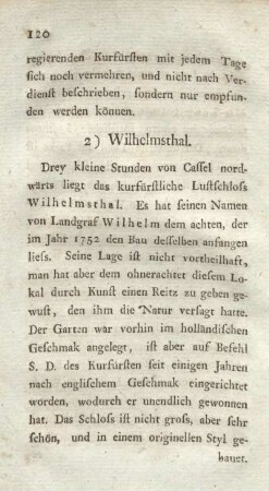 2) Wilhelmsthal.