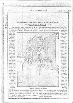 Französischer Länderraub in Tunesien.