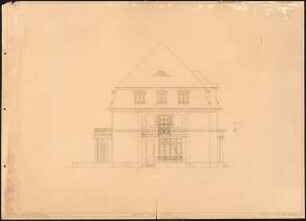 Haus Herz, Berlin-Dahlem. Zum Projekt gehörend: Böhmer & Petrich, Haus Herz, Berlin-Dahlem Umbau zu Haus Himmler: Ostansicht 1:50