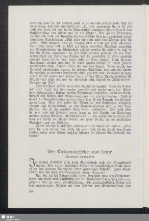 Der Kirchenvorsteher von heute