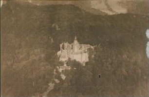 Ansichtskarte: Burg Falkenstein im Selketal (Fliegeraufnahme)