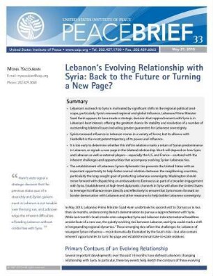 Lebanon's evolving relationship with Syria