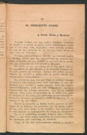 El conscripto Gómez : A Puchi, Domo y Machete.