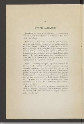 Symptomatologie
