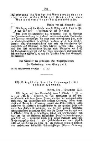 Kürzung der Bezüge bei Wiederverwendung nicht mehr wehrpflichtiger Pensionäre oder Wartegeldempfänger im Heeresdienste : [A. Behörden und Beamte]