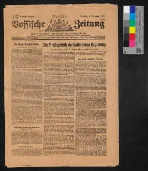 Vossische Zeitung, No. 568, B 258, Abend-Ausgabe - Berlinische Zeitung von Staats- und gelehrten Sachen
