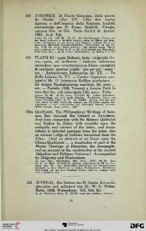 Judaica-Hebraica (Nr. 250-252)