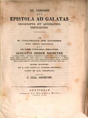 De tempore quo Epistola ad Galatas conscripta sit accuratius definiendo