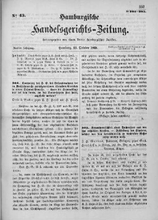 No. 43. 23. Oktober 1869