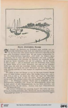 35: Kunst, Sittlichkeit, Gericht