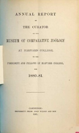 Annual report. 1880/81