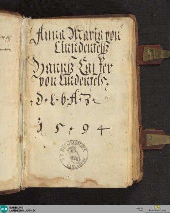 Gebet- und Andachtsbuch, deutsch - Cod. Wonnenthal 11