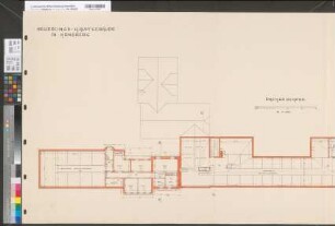Arnsberg, Bezirksregierung, Hauptgebäude Seibertzstr. 1, Grundriss Dachgeschoss, Bestandszeichnung