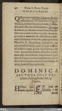 Dominica Secunda Post Trinitatis, Evangelium Luc. 14. Capite
