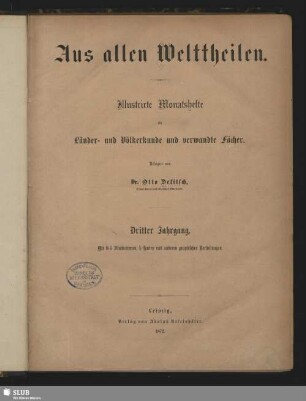 3.1872: Aus allen Welttheilen : illustriertes Familienblatt für Länder- u. Völkerkunde