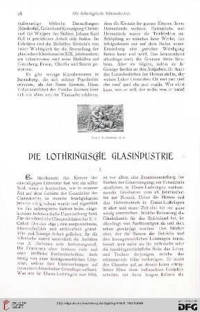 Die lothringische Glasindustrie