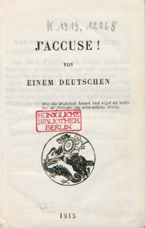 J'accuse!