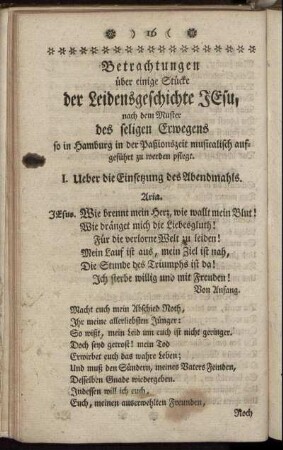 Betrachtungen über einige Stücke der Leidensgeschichte Jesu,...