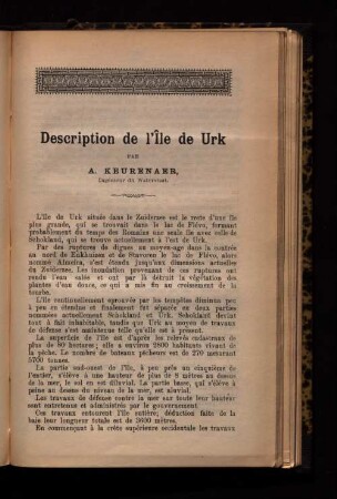 Description de l'ile de Urk