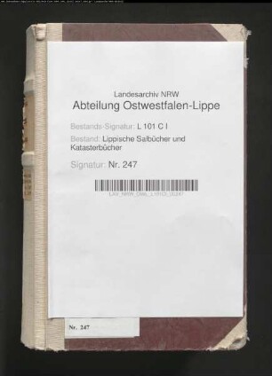 Salbuch der Vogtei Langenholzhausen von 1721, Bd. 2