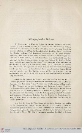 Bibliographische Notizen