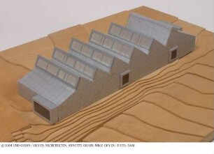 Museum Liner - Modell des Gesamtgebäudes mit Umgebung
