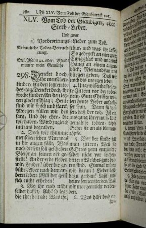 XLV. Vom Tod der Glaubigen; oder Sterb-Lieder