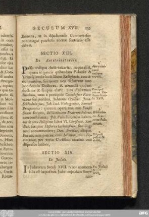 Sectio XIV. De Iudaeis.