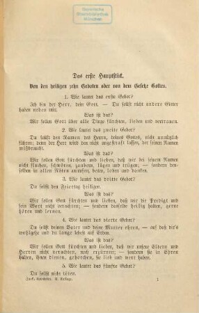 Catechesen über die fünf Hauptstücke des kleinen Katechismus Dr. Martin Luther's : Bearb. von Otto Zuck
