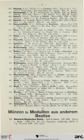 Münzen u. Medaillen aus anderem Besitze (Nr. 486-1311)