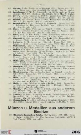 Münzen u. Medaillen aus anderem Besitze (Nr. 486-1311)
