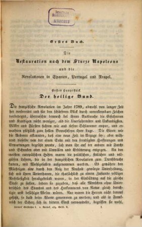 Geschichte der letzten fünfundzwanzig Jahre, 1