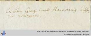 [Provenienz]: Staravasnig, Georg Karl