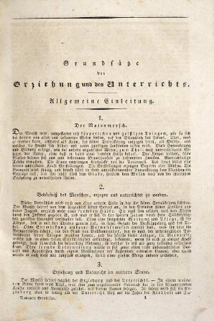 Grundsätze der Erziehung und des Unterrichts für Eltern, Hauslehrer und Schulmänner