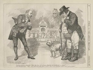 Illustrous Institutor (pleasantly). "Now, Mr. Bull, put in half-a-million, and the model will work." John Bull (reflectively). "Hum! Very good idea, - but I should like to know something more about the machinery."
