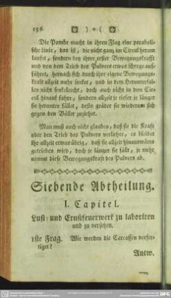 Siebende Abtheilung
