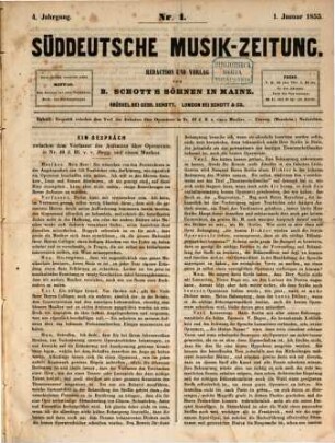 Süddeutsche Musik-Zeitung. 4, 4. 1855