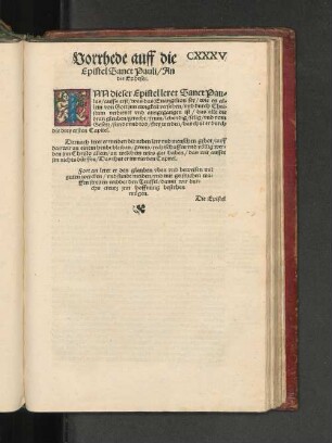 Vorrhede auff die Epistel Sanct Pauli / An die Epheser.