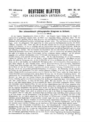 Der internationale pädagogische Kongress in Brüssel