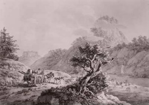 Bauernwagen, zweirädrig, Zeichnung