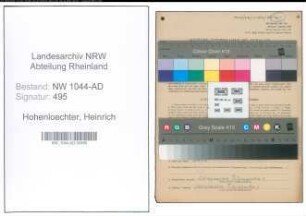 Entnazifizierung Heinrich Hohenloechter , geb. 05.05.1910 (Kassensekretaer)