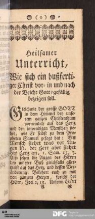 [Christliche Buß- Beicht- und Communion-Gebeter]